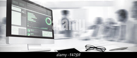 Zusammengesetztes Bild von Computer-Bildschirm Stockfoto