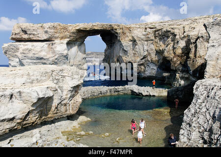 Azur Windwow und Blue Hole, Gozo, Malta, Gozo, Malta, Süd-Europa, Mediterranean Sea Stockfoto