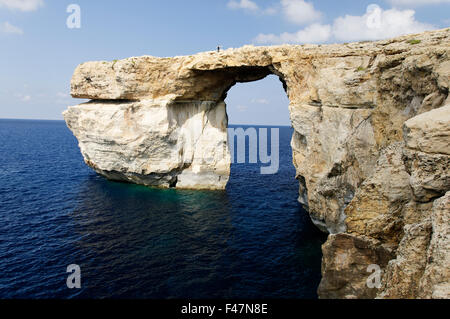 Azur Windwow, Zerka Tor, Gozo, Malta, Süd-Europa, Mittelmeer Stockfoto