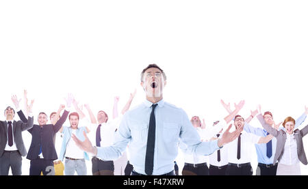 Zusammengesetztes Bild von Geschrei Geschäftsmann Stockfoto