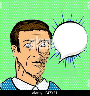 Erwachsener Mann sagt Stock Vektor