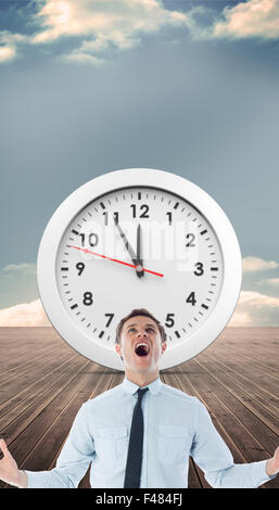Zusammengesetztes Bild von Geschrei Geschäftsmann Stockfoto