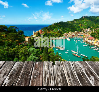 Portofino-Dorf an der ligurischen Küste, Italien Stockfoto