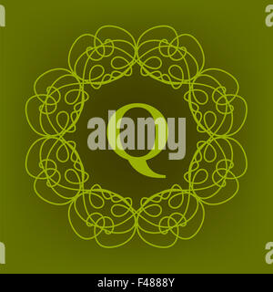 Monogramm Q Design Stockfoto