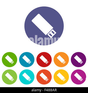 Flache Flash-Laufwerk-Symbol Stockfoto