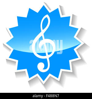 Violinschlüssel blauen Symbol Stockfoto