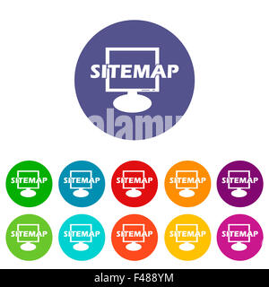 Sitemap-flach-Symbol Stockfoto