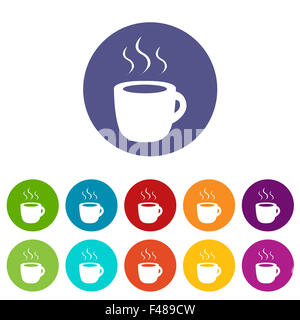 Kaffee-flach-Symbol Stockfoto