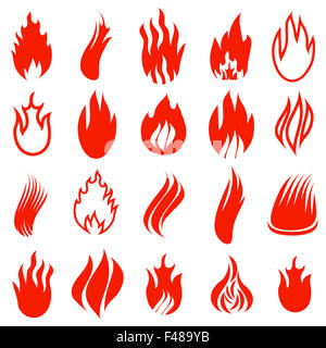 Feuer-Symbole Stockfoto