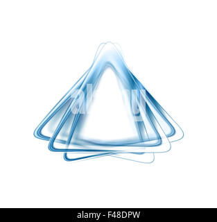 Abstrakt blaue Dreiecke Formen Firmenlogo Stockfoto