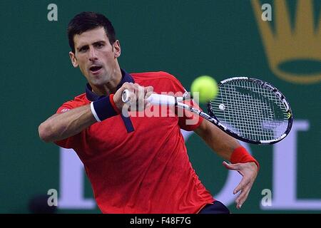 Shanghai, China. 15. Oktober 2015. NOVAK DJOKOVIC Serbien während des Spiels gegen F. Lopez aus Spanien während der Shanghai Rolex Masters-Tennisturnier. Djokovic gewann mit 2:0. © Marcio Machado/ZUMA Draht/Alamy Live-Nachrichten Stockfoto