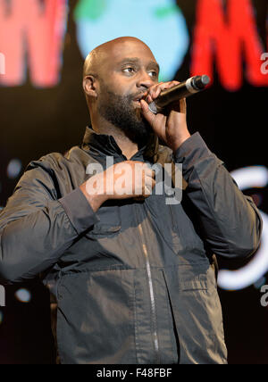 Posdnuos von De La Soul erklingt in 2015 Womad Charlton Park, Malmesbury, England, UK. 24. Juli 2015 Stockfoto