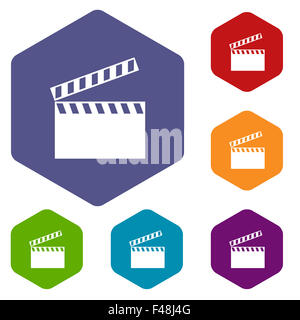 Film-Raute-Symbole Stockfoto