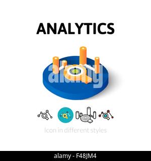 Analytik-Symbol im anderen Stil Stock Vektor