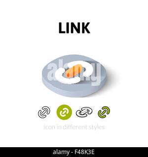 Link-Symbol im anderen Stil Stock Vektor