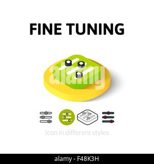 Fine tuning Symbol in verschiedenen Stil Stock Vektor