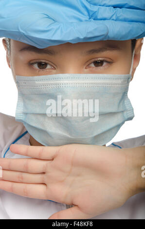 Arzt in einem OP-Handschuh Stockfoto