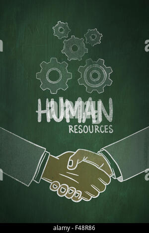 Zusammengesetztes Bild von Humanressourcen doodle Stockfoto