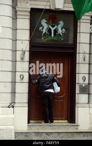 London, UK, 7. Mai 2014, Botschaft von Nigeria 9 Northumberland Avenue, London WC2N 5BX Stockfoto