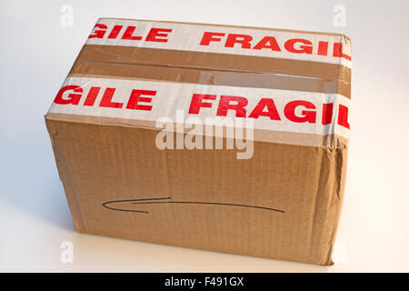 Fragile-Paket Stockfoto
