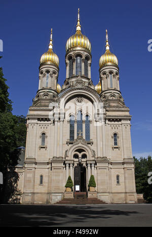 Russische orthodoxe Kirche, Wiesbaden Stockfoto