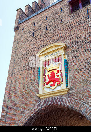 Wappen der Niederlande am Tor der Binnenhof, Haag Stockfoto