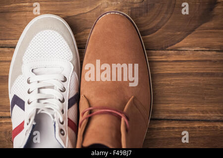 Lässig und elegant Herrenschuhe Stockfoto