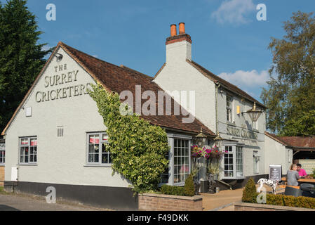 Surrey Cricketers Pub, Chertsey Road, Windlesham, Surrey, England, Vereinigtes Königreich Stockfoto