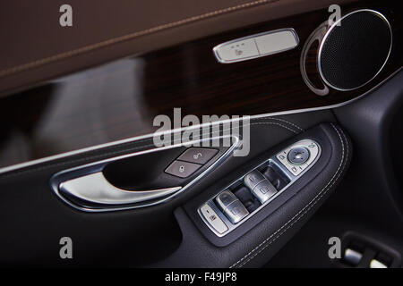 Luxus Auto Interieur-Details. Stockfoto