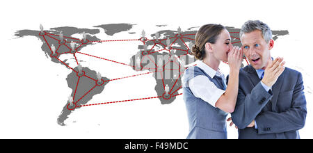 Zusammengesetztes Bild tratschen Business Teams Stockfoto