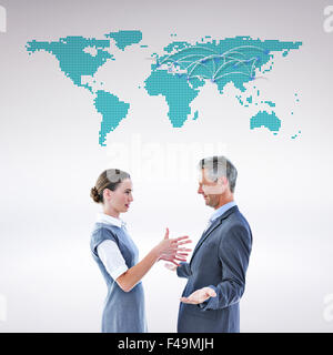 Zusammengesetztes Bild des Business Teams streiten Stockfoto