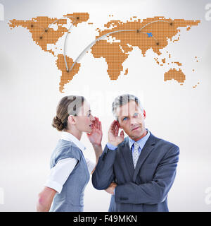 Zusammengesetztes Bild tratschen Business Teams Stockfoto