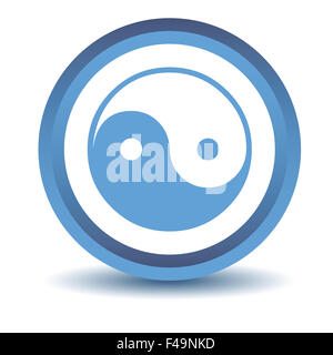 Blaue Yin Yang Symbol Stockfoto