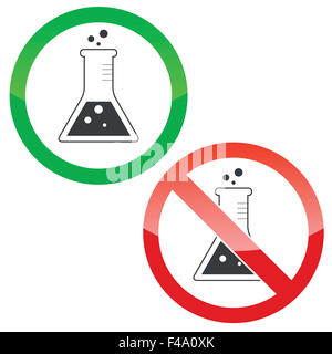 Chemie-Berechtigungssatz Zeichen Stockfoto