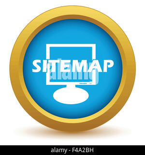 Gold Sitemap Symbol Stockfoto