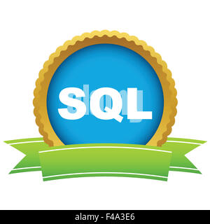 Gold Sql-logo Stockfoto