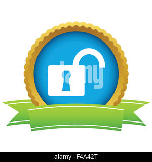 Gold entsperren logo Stockfoto