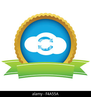 Gold reverse Cloud logo Stockfoto