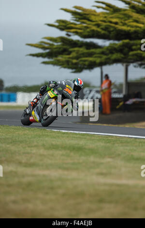 Phillip Island, Australien. 16. Oktober 2015. Freies Training Nummer 1. Bradley Smith, Monster Yamaha Tech 3-MotoGP-Team. Bildnachweis: Russell Hunter/Alamy Live-Nachrichten Stockfoto