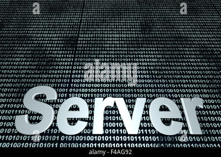 Server-Binär-Hintergrund Stockfoto