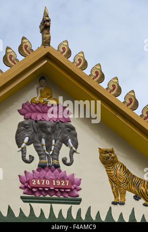 Detail eines buddhistischen Tempels Stockfoto