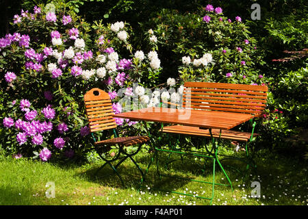 Sitplatz Im Garten, Sitzplatz im Garten Stockfoto