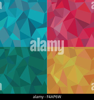 Polygonale Musterdesign Set, Hintergrund Stockfoto