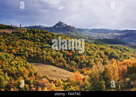 Rocca di Tentennano, Toskana, Italien Stockfoto