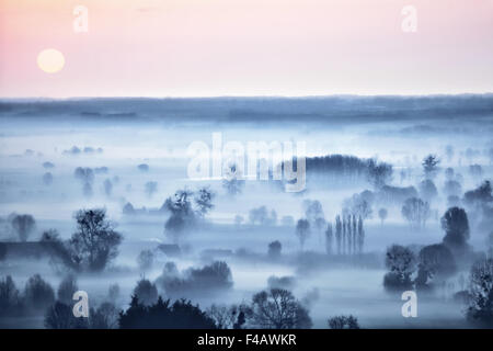 Blick vom Mont-Dol, Bretagne, Frankreich Stockfoto