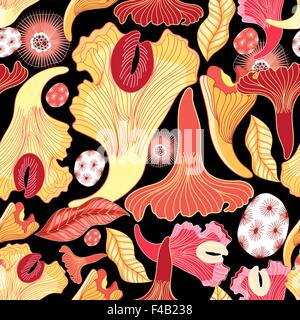 helle Muster von Pilzen Stock Vektor