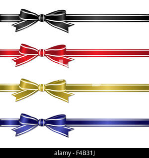 Eingestellt von Farbbänder Stockfoto