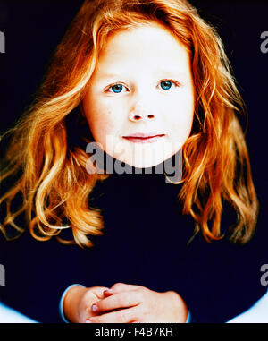 Rothaarige Mädchen Nahaufnahme. Stockfoto