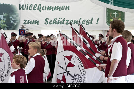 Sportschützen in Wenden in Südwestfalen. Stockfoto