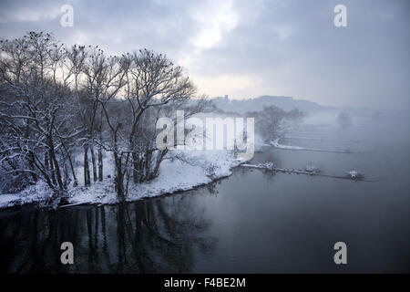 Ruhrgebiet im Winter, Hattingen, Deutschland. Stockfoto